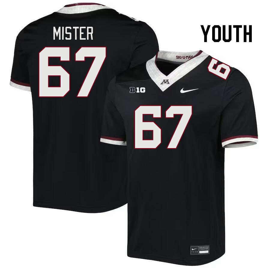 Youth #67 De'Eric Mister Minnesota Golden Gophers College Football Jerseys Stitched Sale-Black